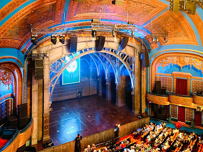 Curran Theater interior stage with crowd in the seats