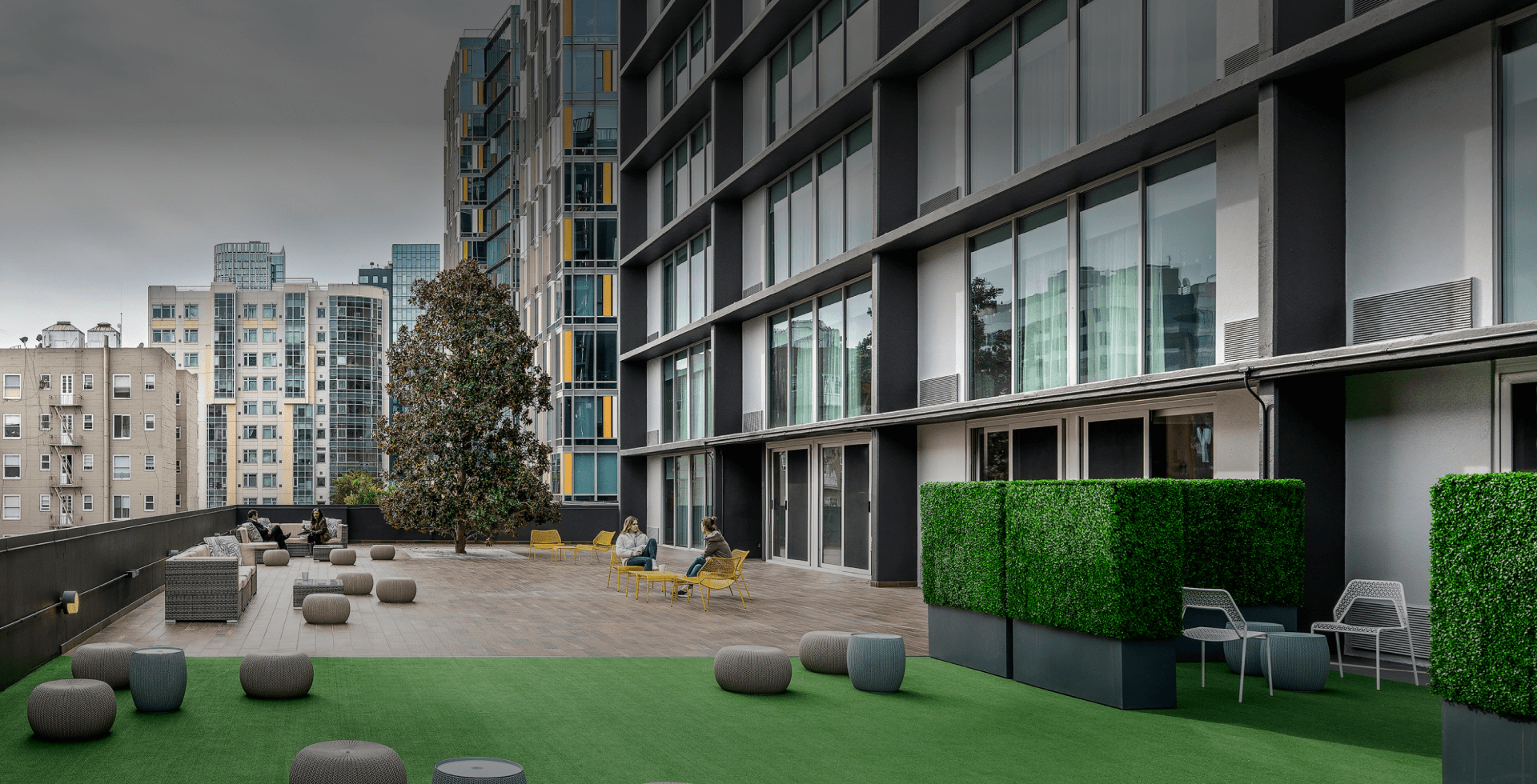 Rooftop terrace at BEI San Francisco