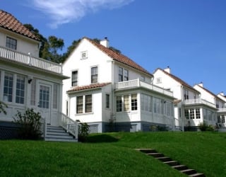 Presidio row of white houses