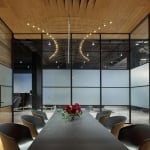 Meeting space with conference table