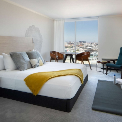 King size bed with view